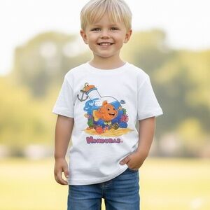 Acer White Kids Tee with Colorful Fish Design Size 12